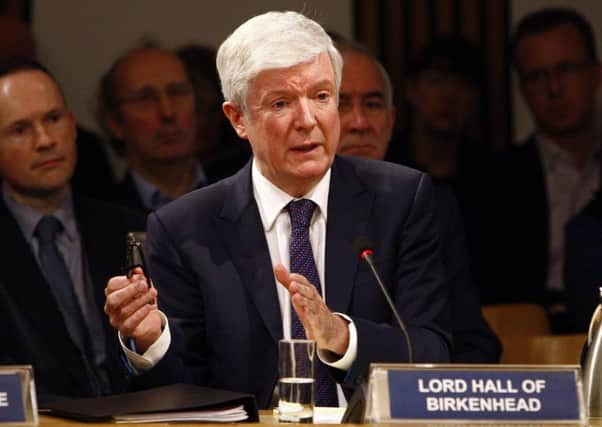 Director-general Lord Hall appeared before Holyroods culture committee. Picture: Andrew Cowan/Scottish Parliament