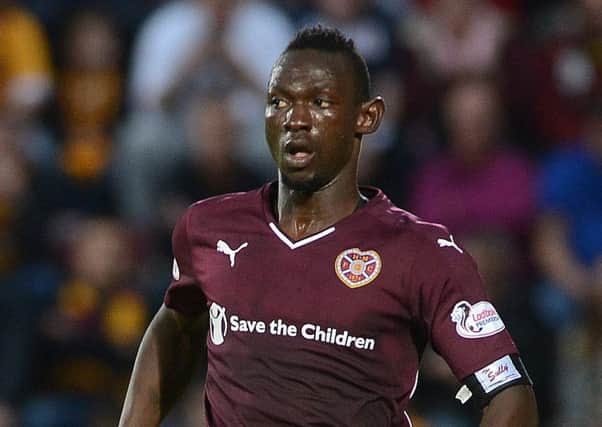 Juwon Oshaniwa is looking to leave Hearts this summer. Picture: Neil Hanna