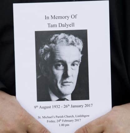 Memorial of former Labour MP Tam Dalyell. Picture: SWNS