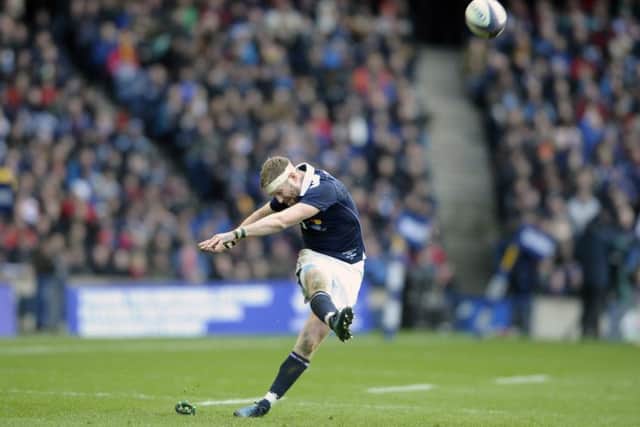 Finn Russell kicked in the absence of the injured Greig Laidlaw and was immaculate from the tee. Picture: Neil Hanna