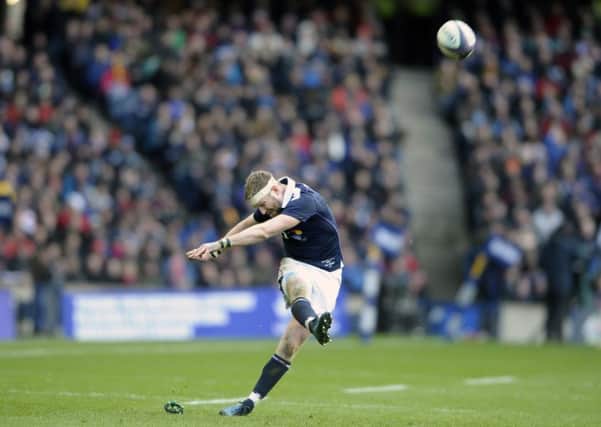 Finn Russell kicked in the absence of the injured Greig Laidlaw and was immaculate from the tee. Picture: Neil Hanna