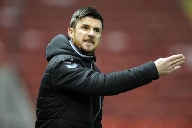 Barry Ferguson met with the Clyde board after the defeat by Annan Athletics. Picture: Michael Gillen