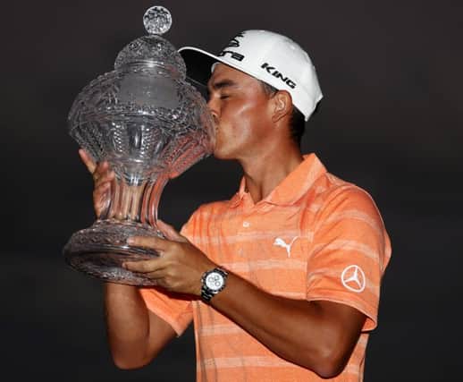 Rickie Fowler celebrates his Honda Classic victory in Florida. Picture: Getty Images