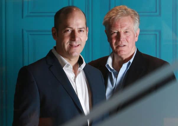 Space Solutions managing director Steve Judge, left, with haa design founder Hugh Anderson. Picture: Stewart Attwood