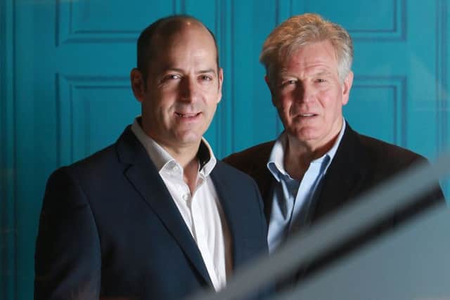 Space Solutions managing director Steve Judge, left, with haa design founder Hugh Anderson. Picture: Stewart Attwood