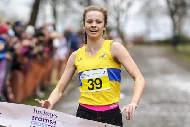Erin Wallace wins the National Under-17 Cross Country title. Picture: Bobby Gavin.