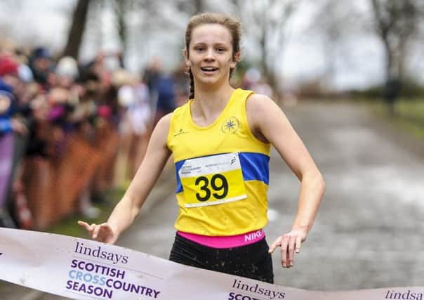 Erin Wallace wins the National Under-17 Cross Country title. Picture: Bobby Gavin.