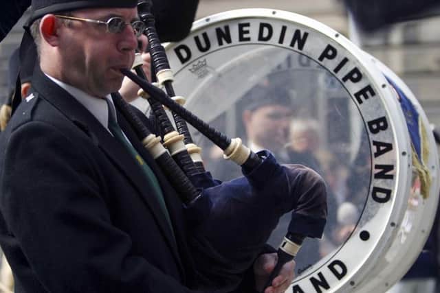 Dunedin City Pipe Band in Edinburgh. Picture: Ian MacNicol