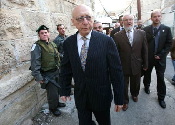 Sir Gerald Kaufman in Hebron in 2010. HAZEM BADER/AFP/Getty Images