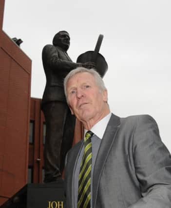 The great Billy McNeill pictured at the unveiling of a statue of fellow Celtic legend Jock Stein.  Picture  Robert Perry