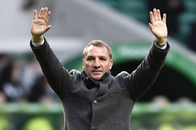 Celtic manager Brendan Rodgers has witnessed his side win all but one of their domestic matches so far this season. Picture: SNS