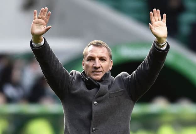 Celtic manager Brendan Rodgers has witnessed his side win all but one of their domestic matches so far this season. Picture: SNS