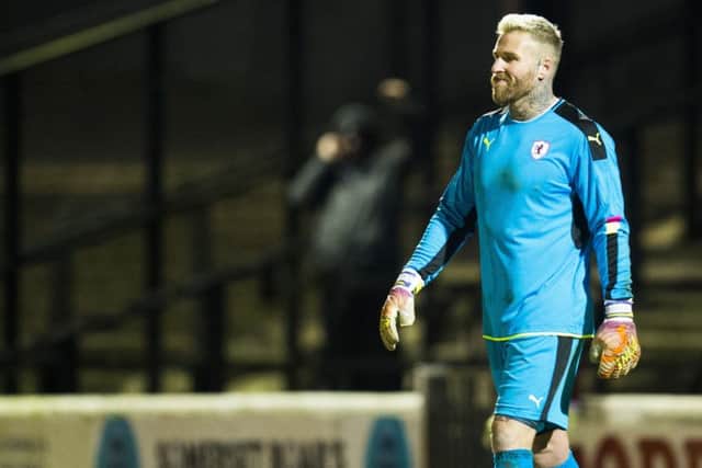 Raith stand-in keeper Ryan Stevenson. Picture: SNS