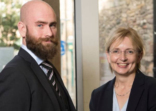 ZoneFox CEO Jamie Graves with Niki McKenzie, investment director at Archangels. Picture: Graeme Hunter