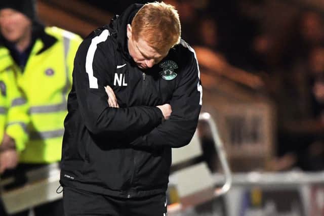 Hibernian manager Neil Lennon saw his side lose 2-0 in Paisley. Picture: SNS