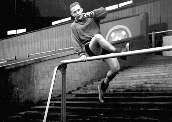 Alex Young training in the stands at Tynecastle. Picture: Contributed