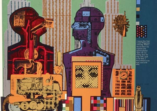 Detail from Wittgenstein in New York (from the As is When portfolio) 1965, Screenprint 76 x 53.5 cm, by Eduardo Paolozzi, courtesy of the Scottish National Gallery of Modern Art Â© Trustees of the Paolozzi Foundation, licensed by DACS  Visual Arts