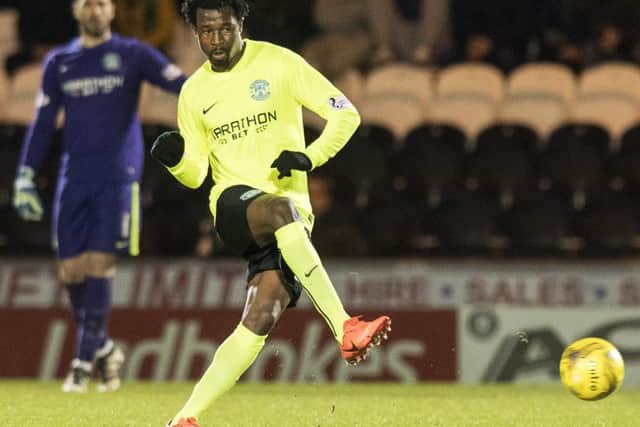 Efe Ambrose is focused on helping Hibs stay on top of the Championship table. Picture: SNS.