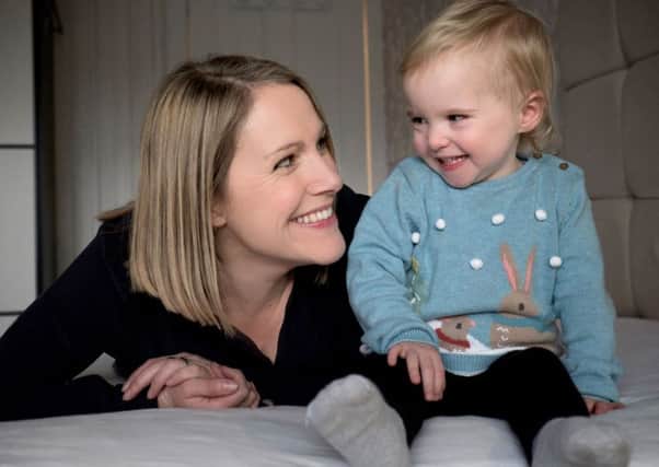Catherine Smith with her daughter Ella McConnachie, the grandchild of Labour leader John Smith, who was saved by research at the Jennifer Brown Research Laboratory, established by charity Theirworld set up by Sarah Brown and former Prime Minister Gordon Brown in memory of their daughter Jennifer who died at 10 days old. Picture: Phoebe Grigor/PA Wire