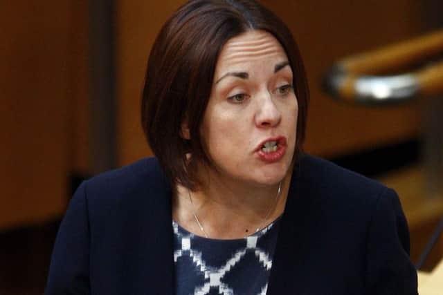 Kezia Dugdale speaks at FMQs. Picture: Andrew Cowan