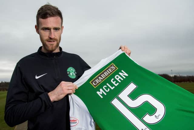 Brian McLean could line up for Hibs in a new defensive partnership with Efe Ambrose. Picture: SNS.