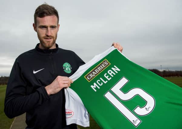 Brian McLean could line up for Hibs  in a new defensive partnership with Efe Ambrose. Picture: SNS.