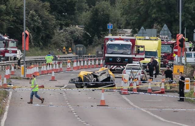 A massive emergency services rescue effort was launched after the crash on the A27 in 2015. Picture: PA