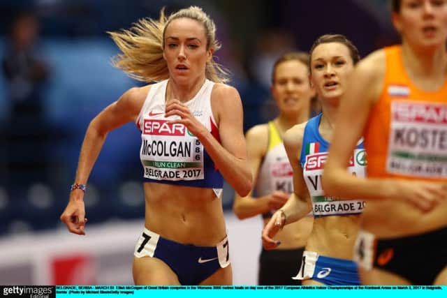 Eilish McColgan during the 3000m heats in Belgrade. Picture: Michael Steele/Getty Images