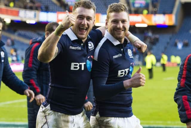 Scotland's Stuart Hogg and Finn Russell will be key men at Twickenham. Picture: Paul Devlin/SNS