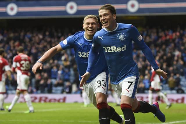 Rangers' Joe Garner netted a second half hat-trick. Picture: SNS/Craig Williamson