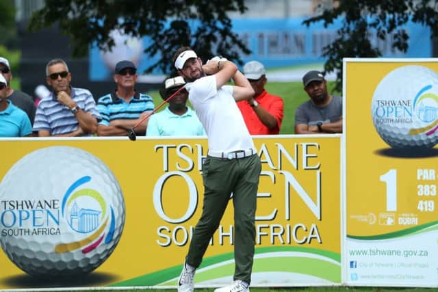 Scotland's Scott Jamieson tees off at the first hole on the third day of the Tshwane Open in South Africa.  Picture: Warren Little/Getty Images