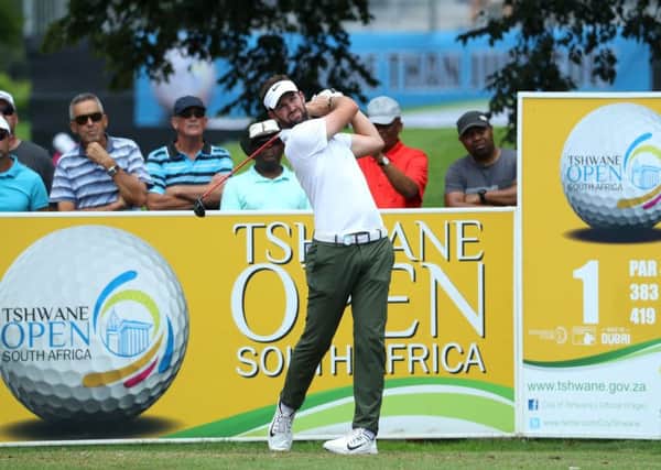 Scotland's Scott Jamieson tees off at the first hole on the third day of the Tshwane Open in South Africa.  Picture: Warren Little/Getty Images