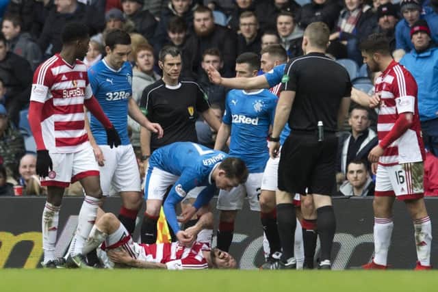 Joe Garner was invovled in a controversial decision. Picture: SNS/Craig Williamson