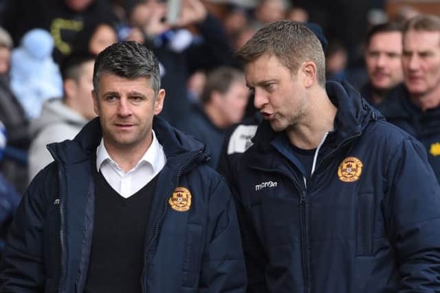 Interim boss Stephen Robinson (left) led Motherwell to a big win at Rugby Park. Picture: SNS/Craig Foy