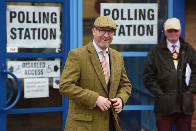 UKIP leader Paul Nuttall after casting his vote in Stoke. Labour retained the seat. Picture: Joe Giddens/PA Wire