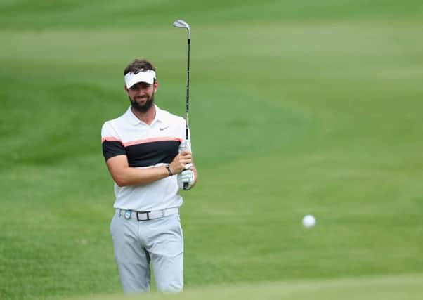 Scott Jamieson chips onto the second green during the final round of the Tshwane Open at Pretoria Country Club. Picture: Warren Little/Getty Images