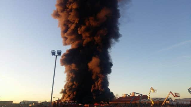 The fire could be viewed from up to 40 miles away