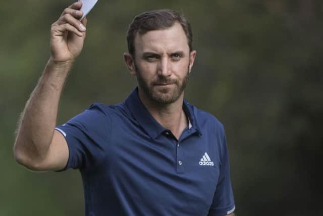 World No 1 Dustin Johnson celebrates winning the WGC Mexico Championship. Picture: AP Photo/Christian Palma