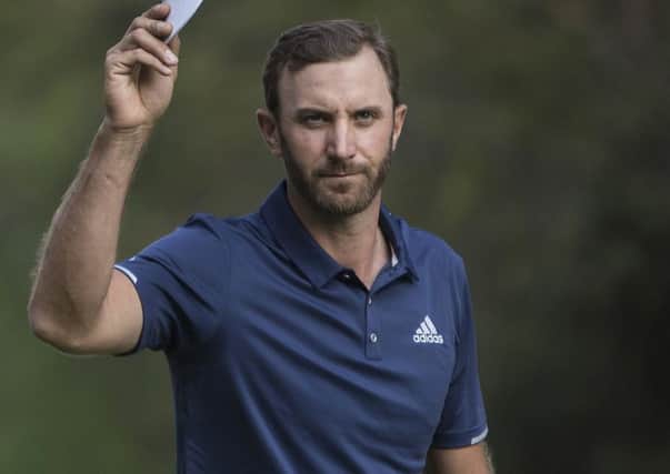 World No 1 Dustin Johnson celebrates winning the WGC Mexico Championship. Picture: AP Photo/Christian Palma