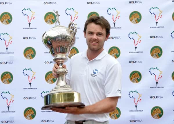 Liam Johnston claimed his first individual title triumph with victory in the African Amateur Championship. Picture: Ernest Blignault