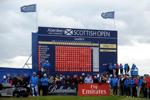 Aberdeen Asset Management is scheduled to be the title sponsor of the Scottish Open until 2020. Picture: Jane Barlow
