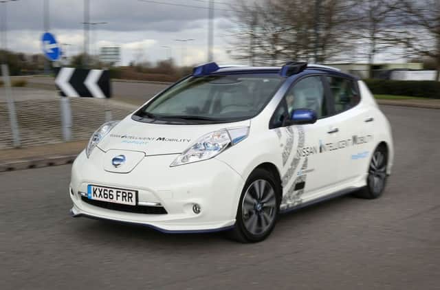The Nissan Leaf driverless car Photo: Philip Toscano/PA Wire