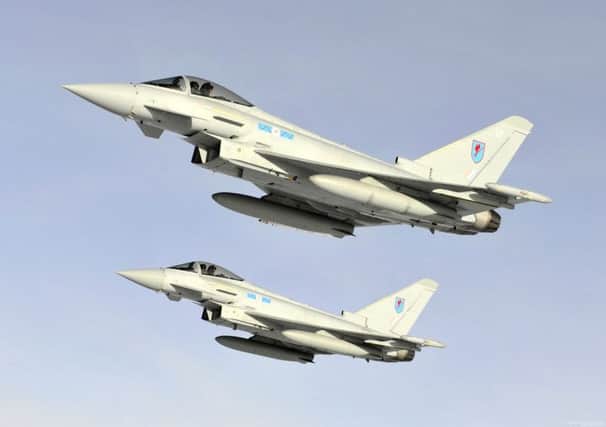 RAF typhoons from RAF Coningsby were scrambled to intercept the plane.