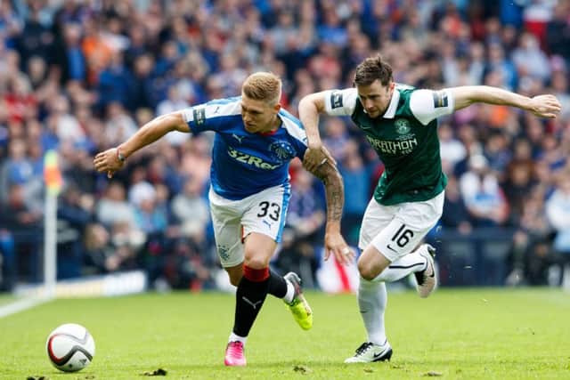 Martyn Waghorn, left, has been linked with a move away from Rangers. Picture: Robert Perry