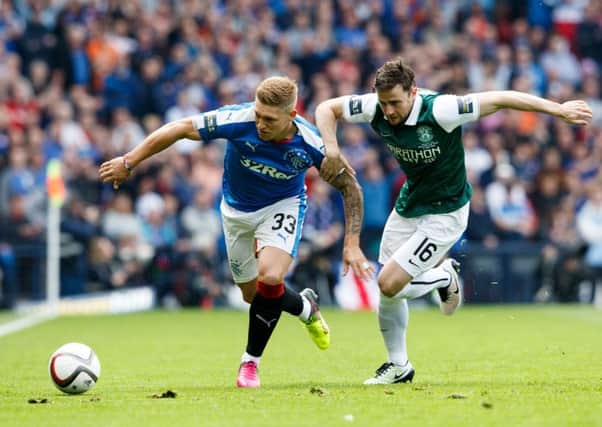 Martyn Waghorn, left, has been linked with a move away from Rangers. Picture: Robert Perry