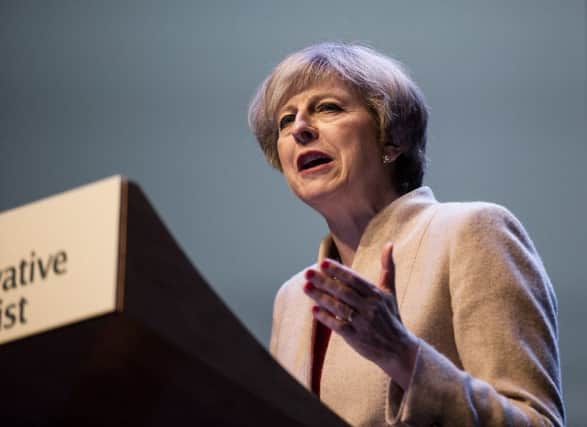 Theresa May has urged Scottish voters to 'send a message' on indyref2 at the forthcoming council elections. Picture: John Devlin/TSPL