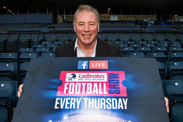Ally McCoist promotes the launch of the Ladbrokes Football show. Picture: SNS