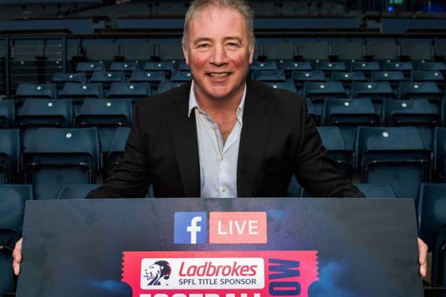 Ally McCoist promotes the launch of the Ladbrokes Football show. Picture: Ross Parker/SNS