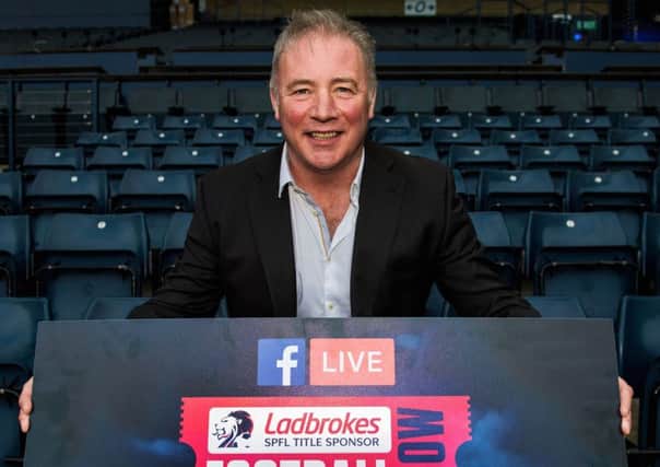 Ally McCoist promotes the launch of the Ladbrokes Football show. Picture: Ross Parker/SNS