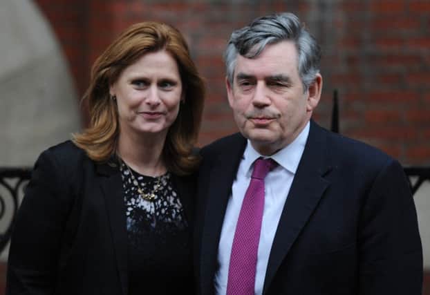 Former Prime Minister Gordon Brown and his wife Sarah. Picture: PA